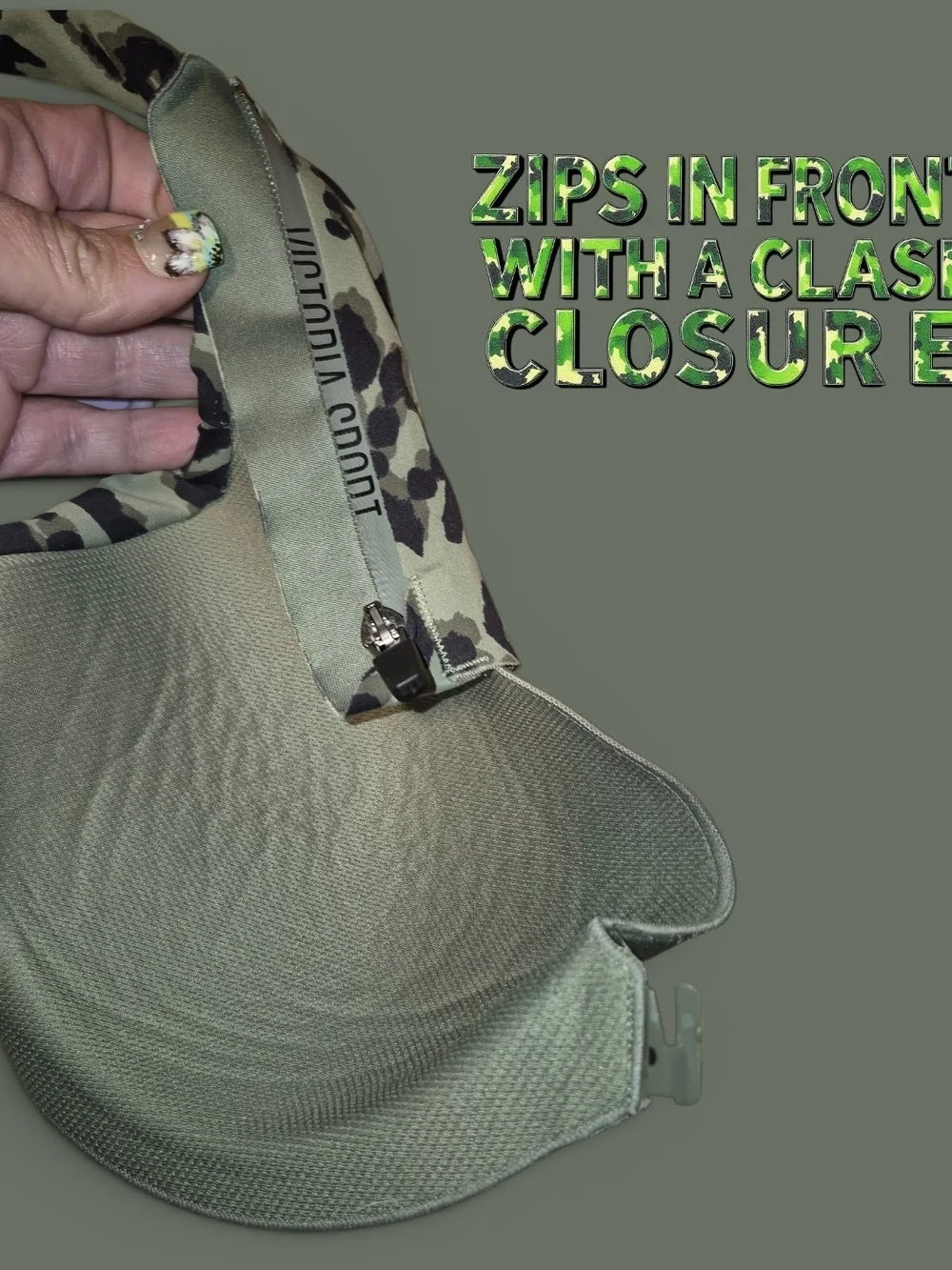 Victorias Secret Sport Incredible Knockout Max Sports Bra Leopard Green 38C🔥